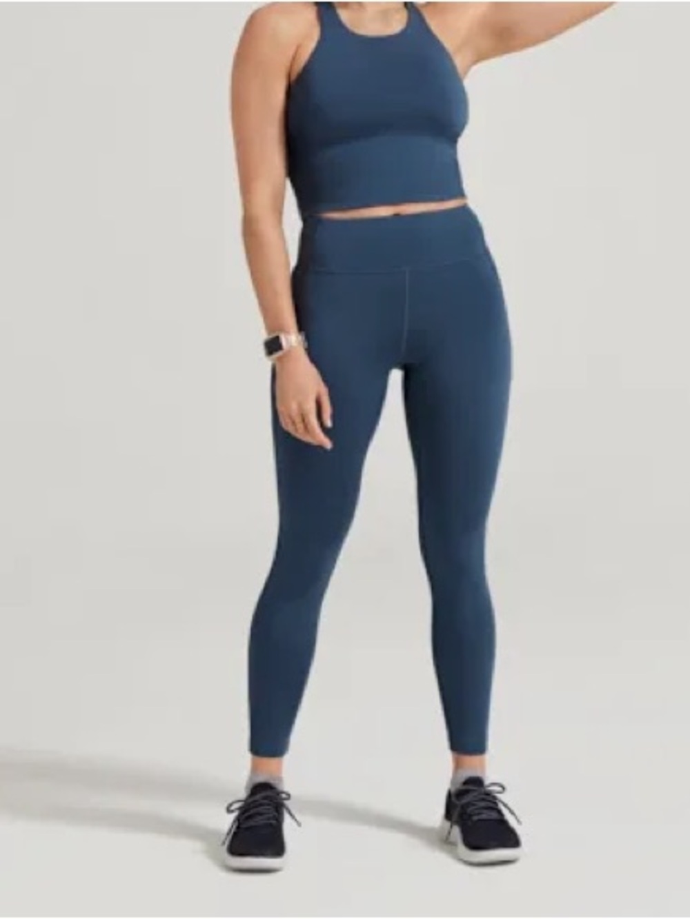 Allbirds Women's Natural Legging Wool Blend Gray Blue Small Sporty Gym Yoga